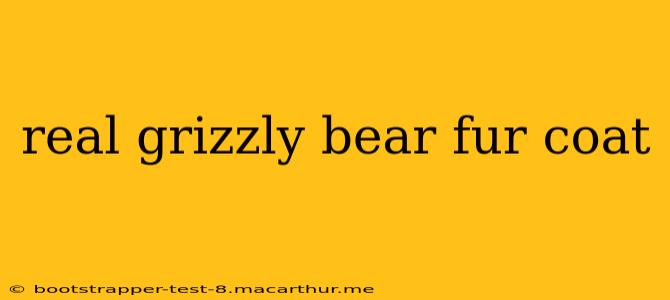 real grizzly bear fur coat