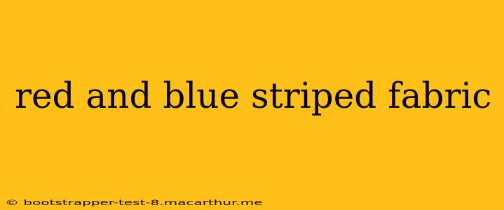 red and blue striped fabric