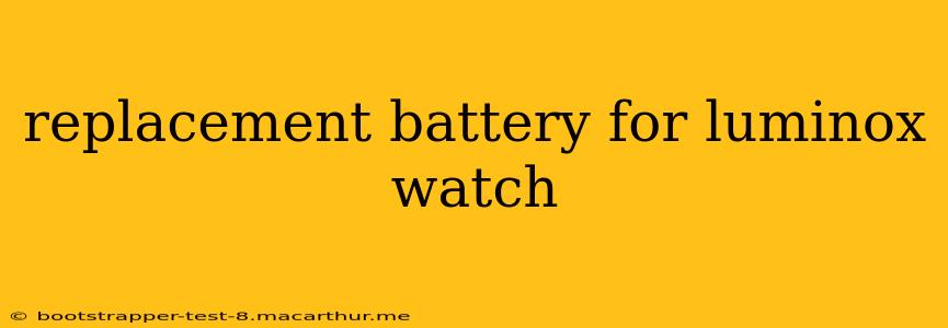 replacement battery for luminox watch