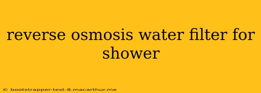 reverse osmosis water filter for shower