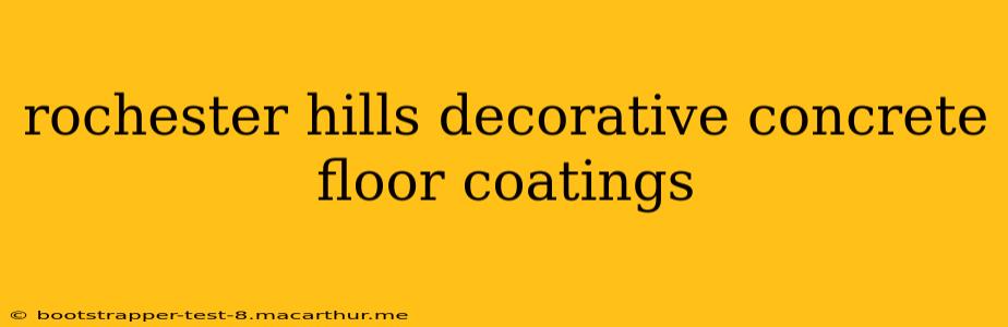 rochester hills decorative concrete floor coatings