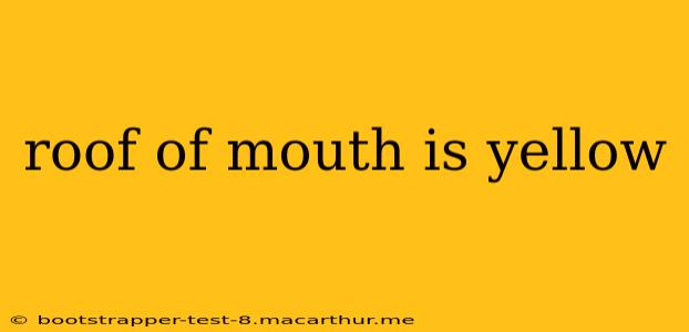 roof of mouth is yellow