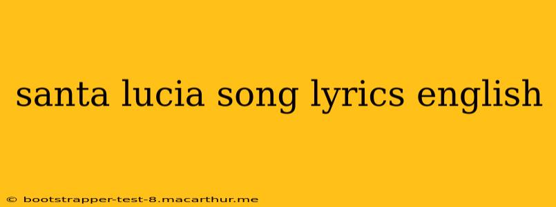 santa lucia song lyrics english