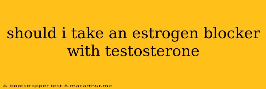 should i take an estrogen blocker with testosterone