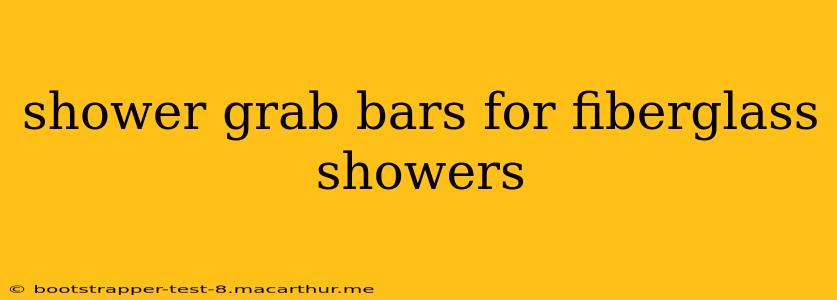shower grab bars for fiberglass showers