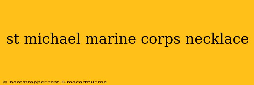st michael marine corps necklace