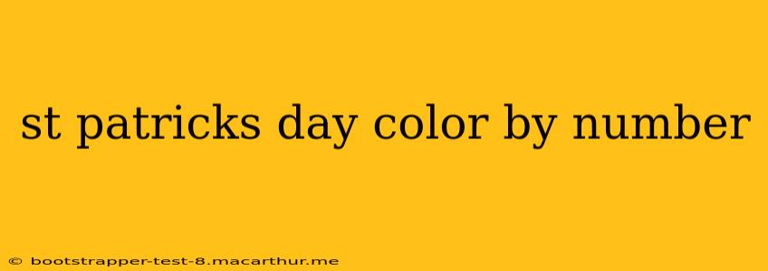 st patricks day color by number