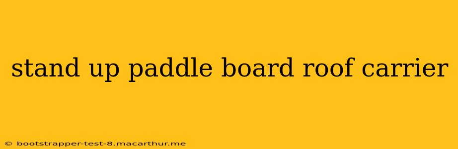 stand up paddle board roof carrier