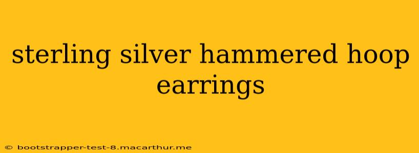 sterling silver hammered hoop earrings