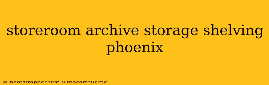 storeroom archive storage shelving phoenix