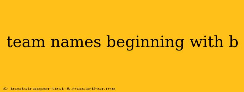 team names beginning with b
