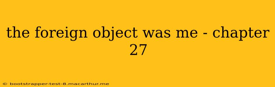 the foreign object was me - chapter 27