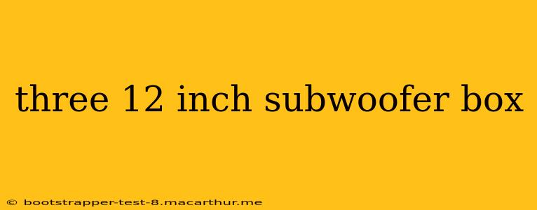 three 12 inch subwoofer box