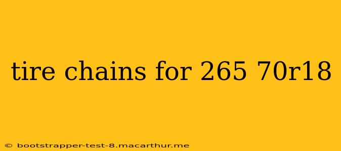 tire chains for 265 70r18