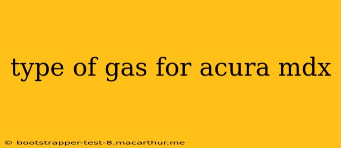 type of gas for acura mdx