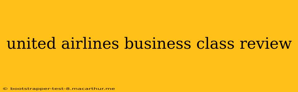 united airlines business class review