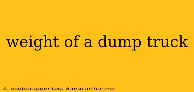 weight of a dump truck