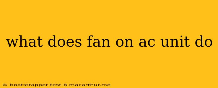 what does fan on ac unit do