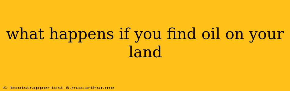 what happens if you find oil on your land