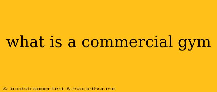what is a commercial gym