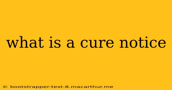 what is a cure notice