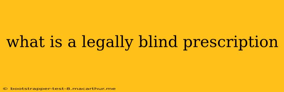 what is a legally blind prescription