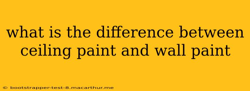 what is the difference between ceiling paint and wall paint