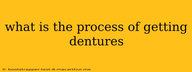 what is the process of getting dentures