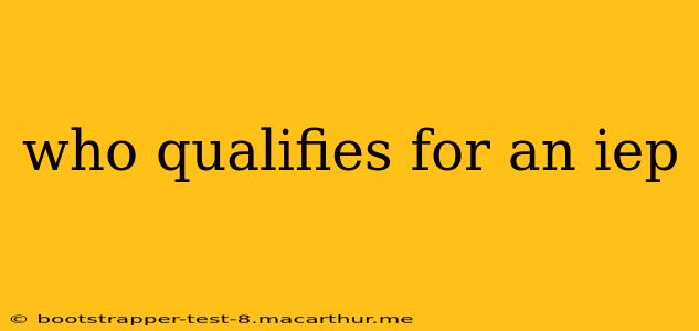 who qualifies for an iep