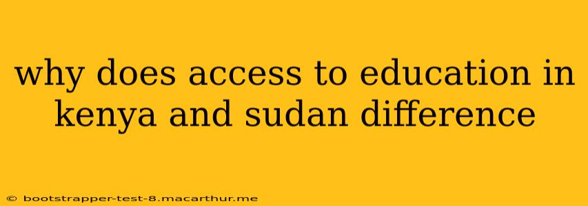 why does access to education in kenya and sudan difference