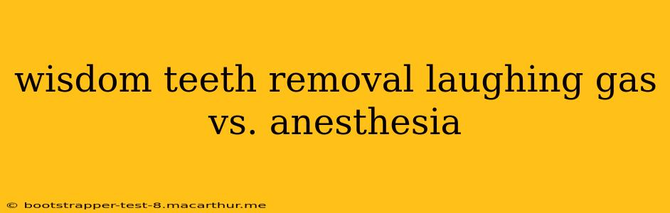 wisdom teeth removal laughing gas vs. anesthesia