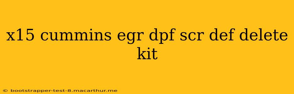 x15 cummins egr dpf scr def delete kit