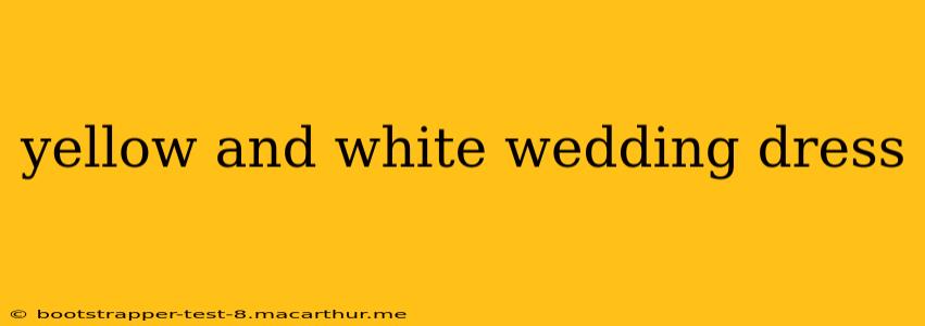 yellow and white wedding dress