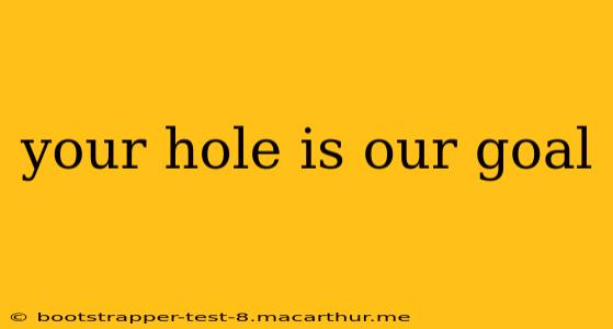 your hole is our goal
